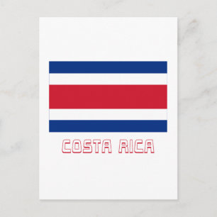 Cartão Postal Bandeira Civil Costa Rica com Nome