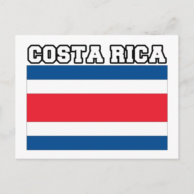 Cartão Postal Bandeira Costa Rica (Frente)