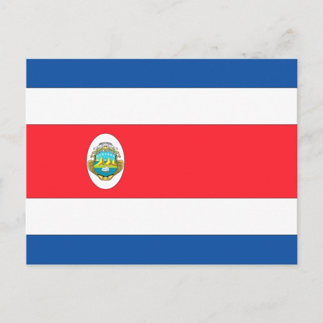 Cartão Postal Bandeira Costa Rica (Frente)