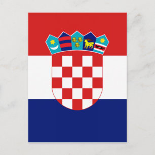 Cartão Postal Bandeira croata - Trobojnica