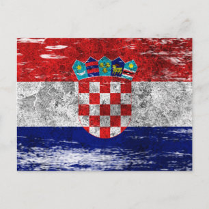 Cartão Postal Bandeira croata Vestida e algemada
