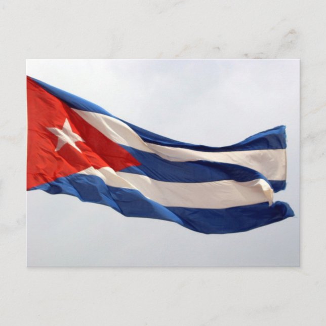 Cartão Postal bandeira cuba (Frente)