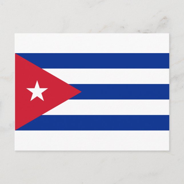 Cartão Postal Bandeira cubana - bandera Cubana - bandeira de (Frente)