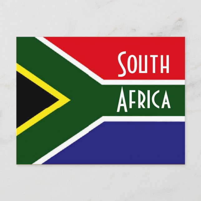 Cartão Postal Bandeira da África do Sul (Frente)