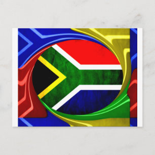 Cartão Postal Bandeira da África do Sul: Motif Dinâmico de Rodov