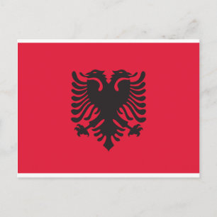 Cartão Postal Bandeira da Albânia