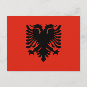 Cartão Postal Bandeira da Albânia