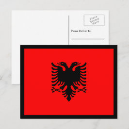 Cartão Postal Bandeira da Albânia