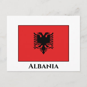 Cartão Postal Bandeira da Albânia (Albânia)