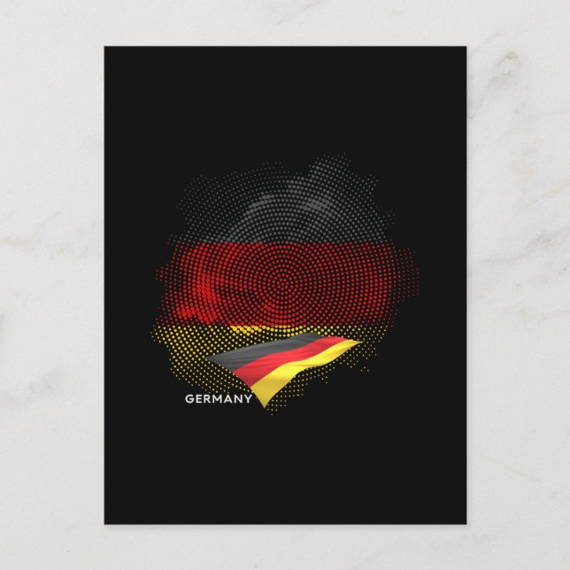 Cartão Postal bandeira da Alemanha (Frente)