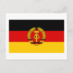 Cartão Postal Bandeira da Alemanha Oriental DDR República Democr