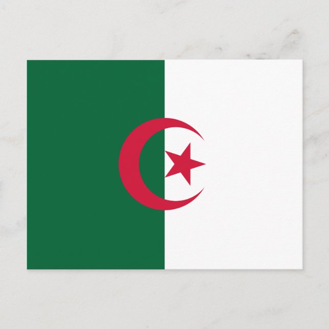 Cartão Postal Bandeira da Argélia (Frente)