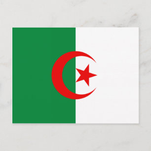 Cartão Postal bandeira da Argélia