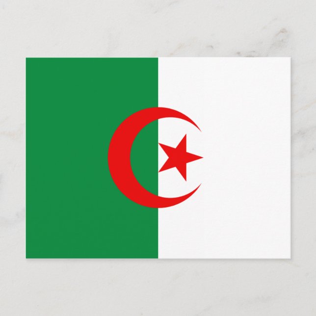 Cartão Postal bandeira da Argélia (Frente)