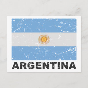Cartão Postal Bandeira da Argentina