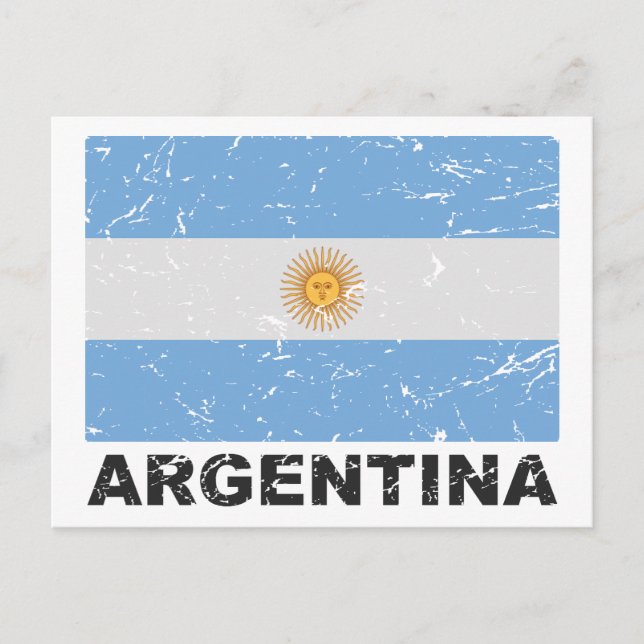 Cartão Postal Bandeira da Argentina (Frente)