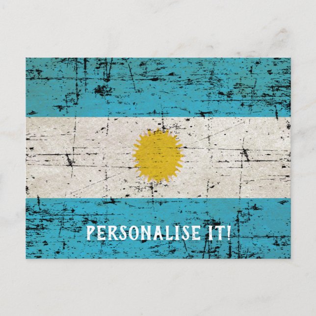 Cartão Postal Bandeira da Argentina (Frente)