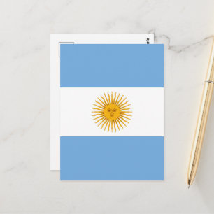 Cartão Postal Bandeira da Argentina