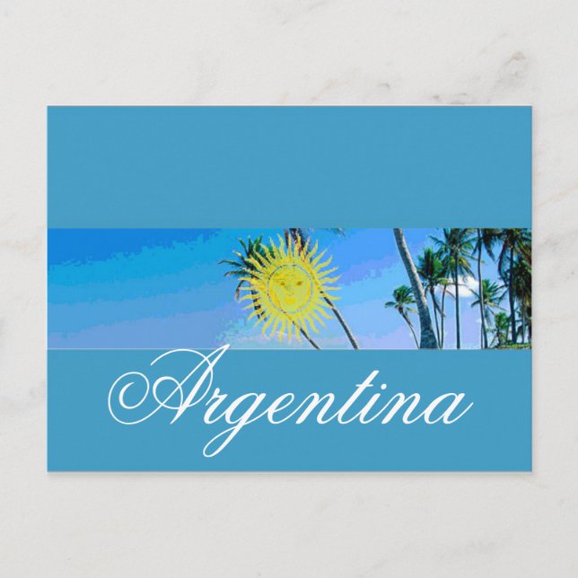 Cartão Postal Bandeira da Argentina (Frente)
