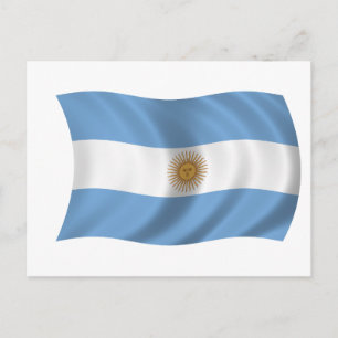 Cartão Postal Bandeira da Argentina