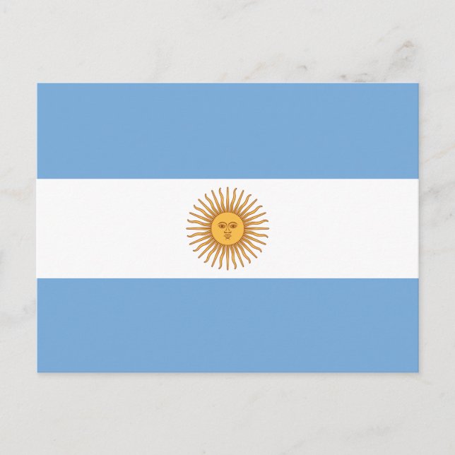 Cartão Postal Bandeira da Argentina (Frente)