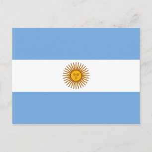Cartão Postal Bandeira da Argentina