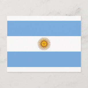 Cartão Postal Bandeira da Argentina - Bandera da Argentina