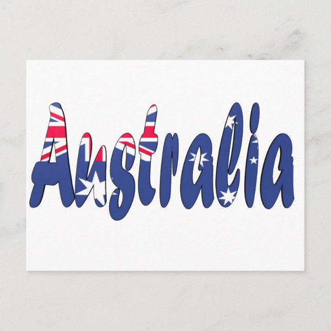 Cartão Postal Bandeira da Austrália (Frente)