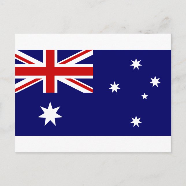 Cartão Postal Bandeira da Austrália (Frente)