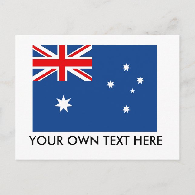 Cartão Postal Bandeira da Austrália (Frente)