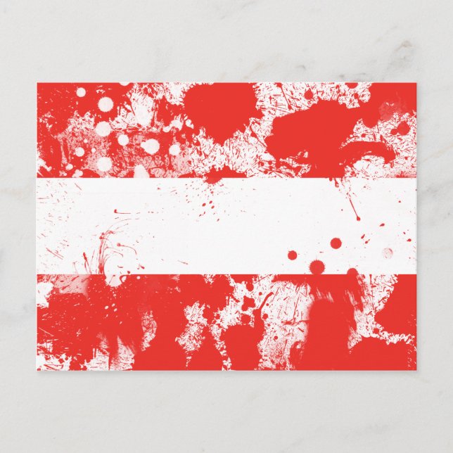 Cartão Postal Bandeira da Áustria (Frente)