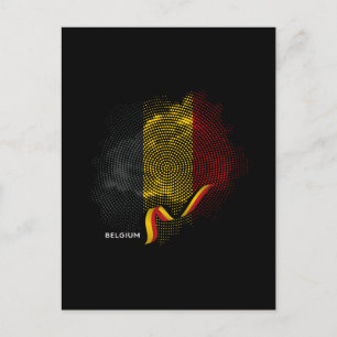 Cartão Postal bandeira da Bélgica