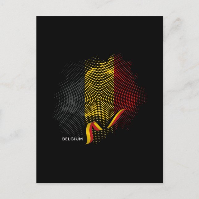 Cartão Postal bandeira da Bélgica (Frente)