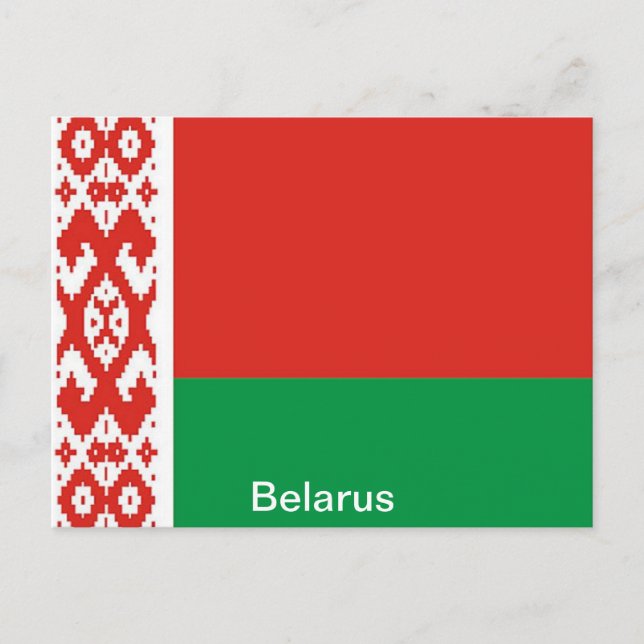 Cartão Postal Bandeira da Bielorrússia (Frente)