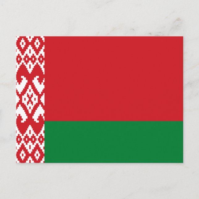 Cartão Postal Bandeira da Bielorrússia (Frente)