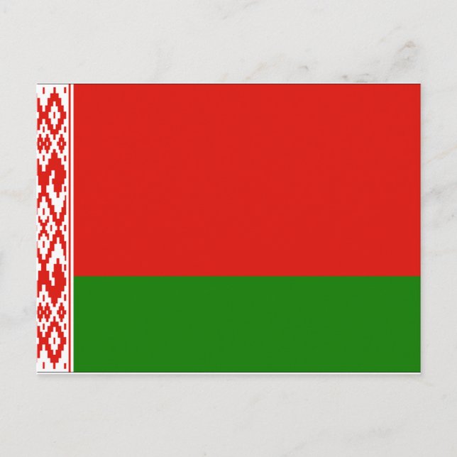 Cartão Postal Bandeira da Bielorrússia (Frente)