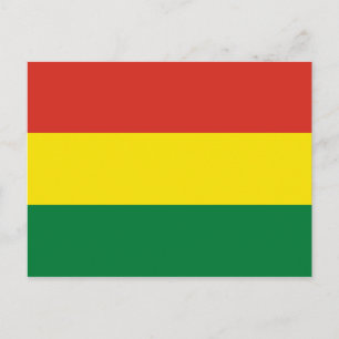 Cartão Postal Bandeira da Bolívia