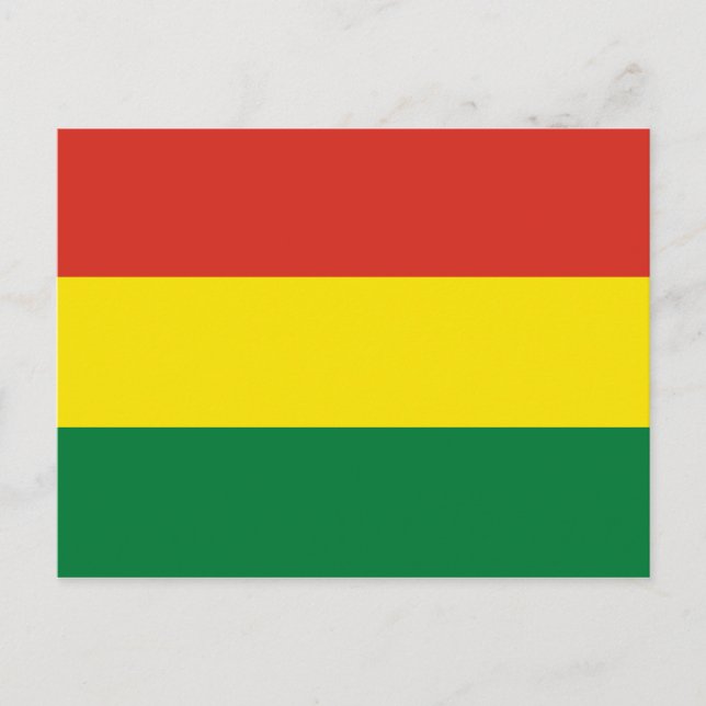 Cartão Postal Bandeira da Bolívia (Frente)