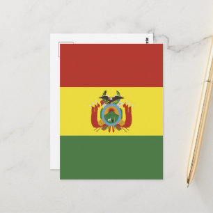 Cartão Postal Bandeira da Bolívia