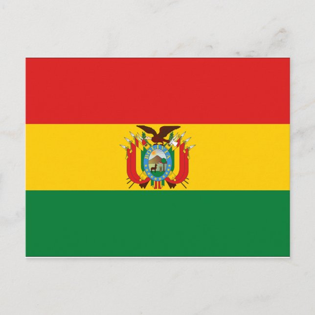 Cartão Postal Bandeira da Bolívia (Frente)