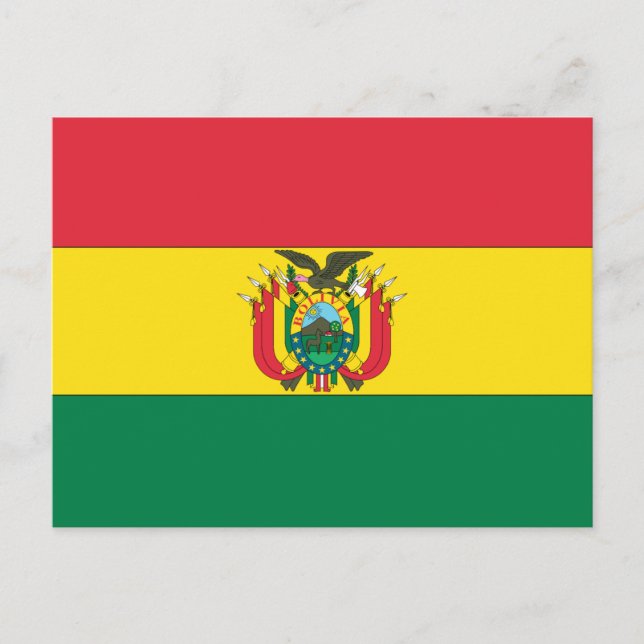 Cartão Postal Bandeira da Bolívia (Frente)