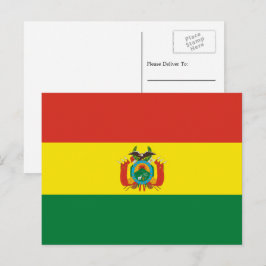 Cartão Postal Bandeira da Bolívia