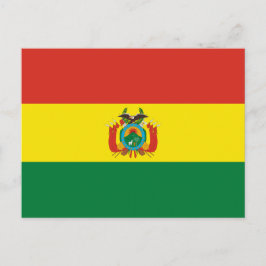 Cartão Postal Bandeira da Bolívia