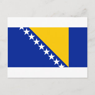 Cartão Postal Bandeira da Bósnia e Herzegovina