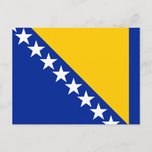 Cartão Postal Bandeira da Bósnia e Herzegovina
