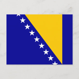 Cartão Postal Bandeira da Bósnia e Herzegovina