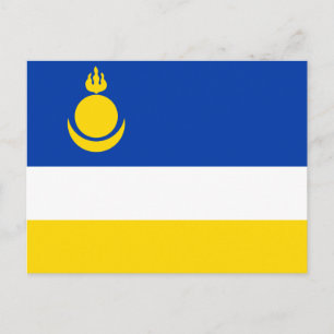Cartão Postal Bandeira da Buryatia Patriótica