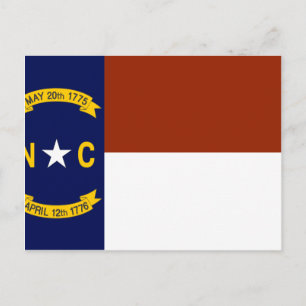 Cartão Postal Bandeira da Carolina do Norte