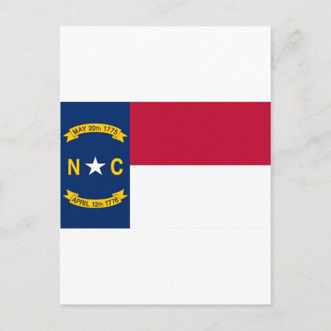 Cartão Postal Bandeira da Carolina do Norte (Frente)