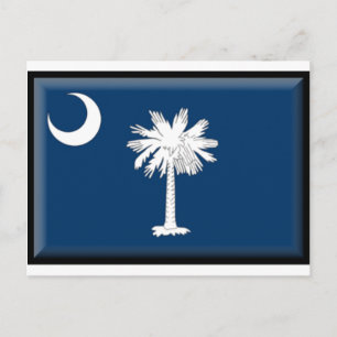 Cartão Postal Bandeira da Carolina do Sul